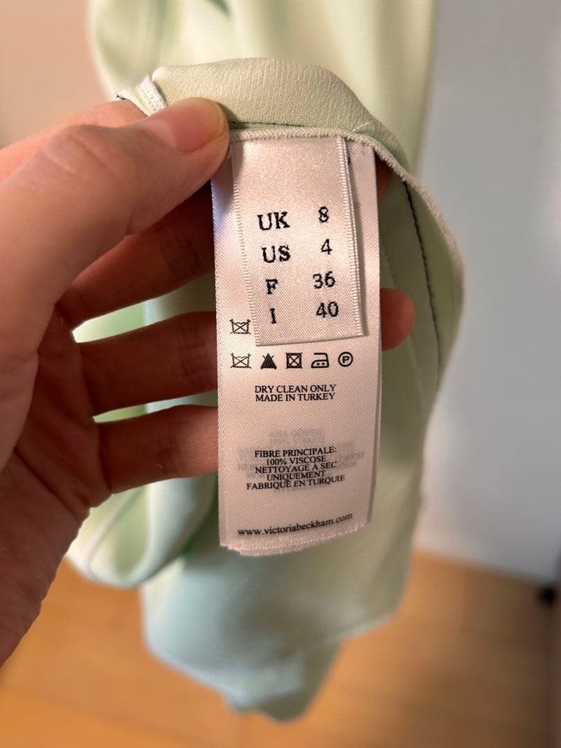 【ゆう】Victoria Beckham ミントグリーン ミディワンピース