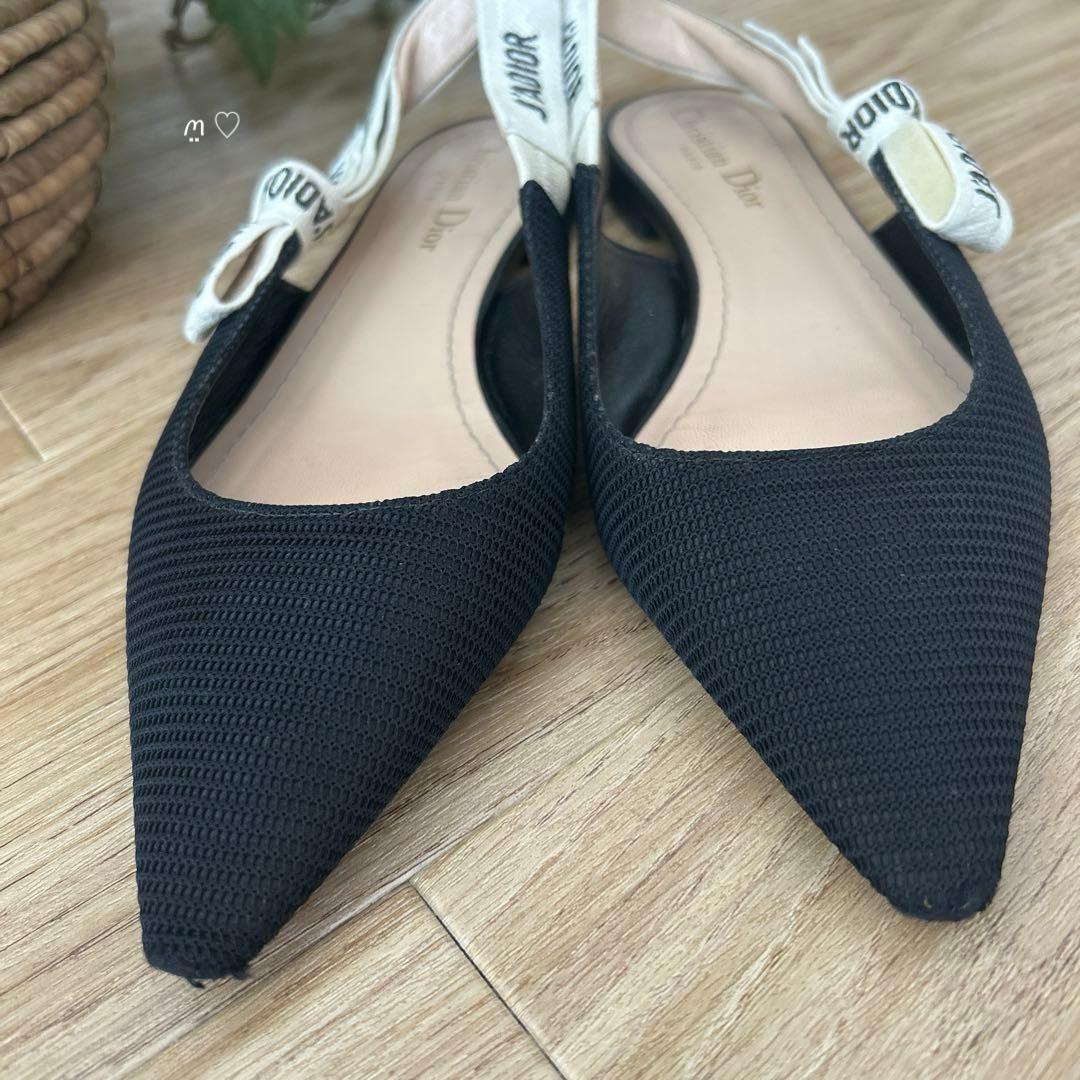 Diorディオール　ジャディオール　スリングバックフラットシューズ37　パンプス