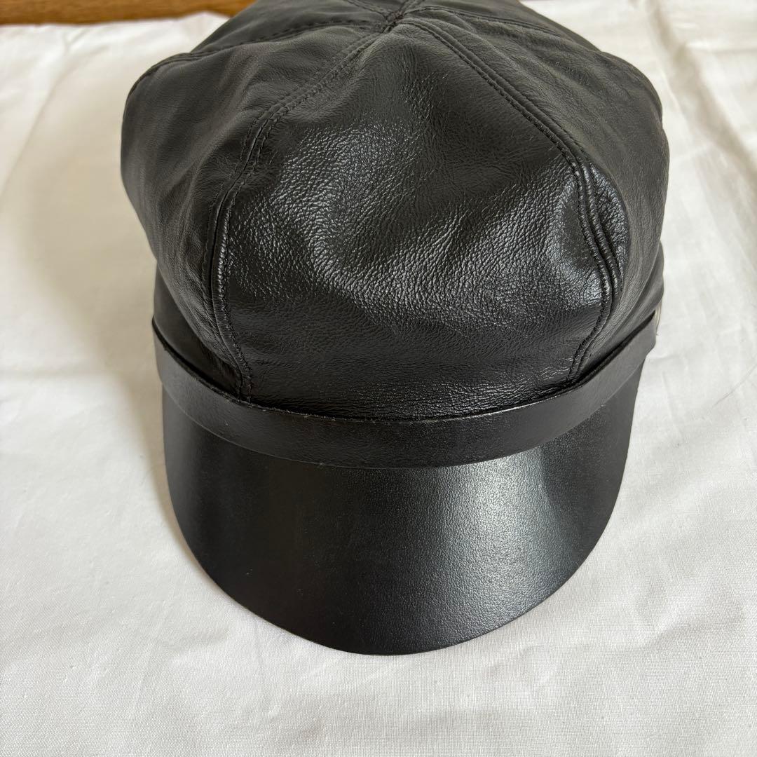 ビンテージ　レザーキャップ　キャスケット