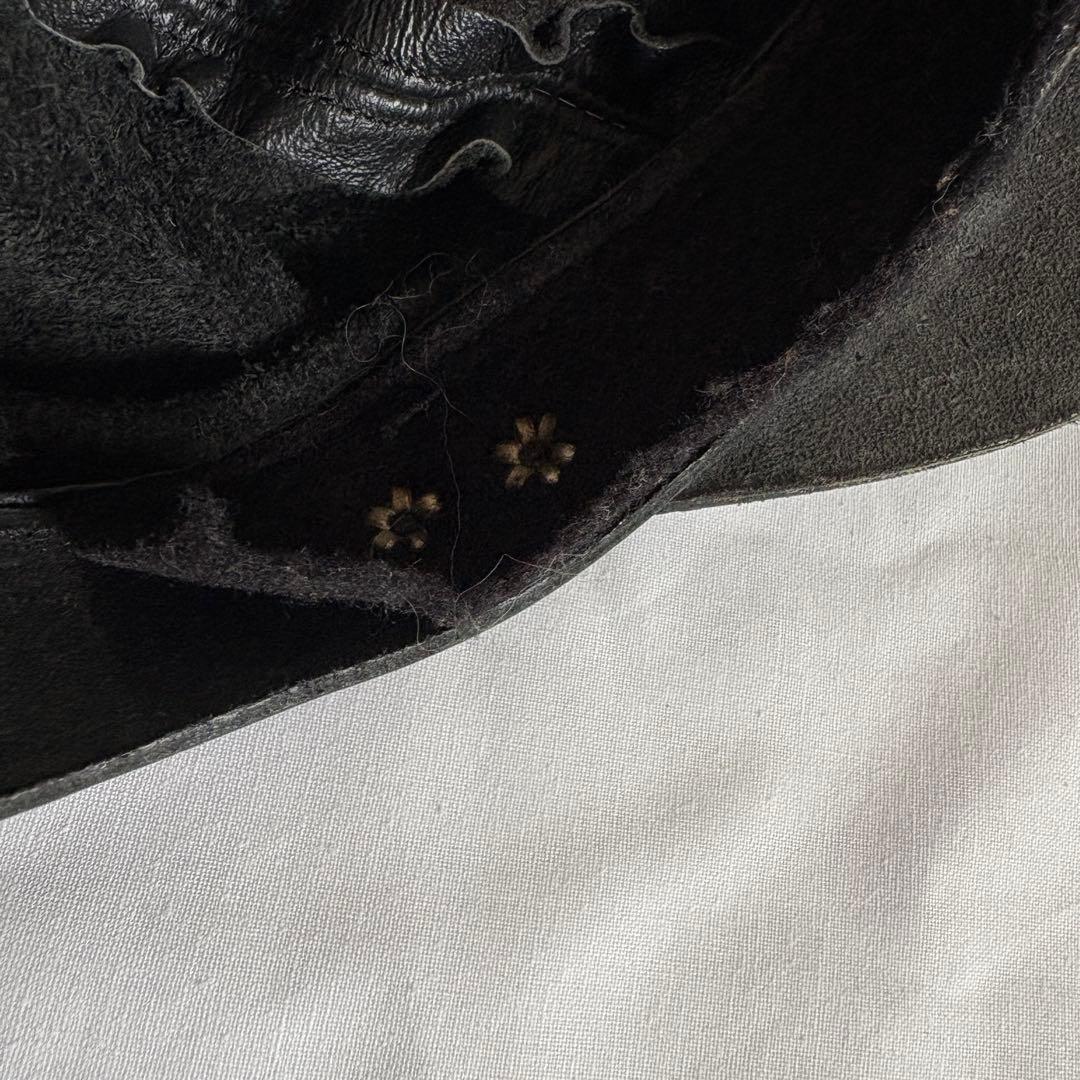 ビンテージ　レザーキャップ　キャスケット