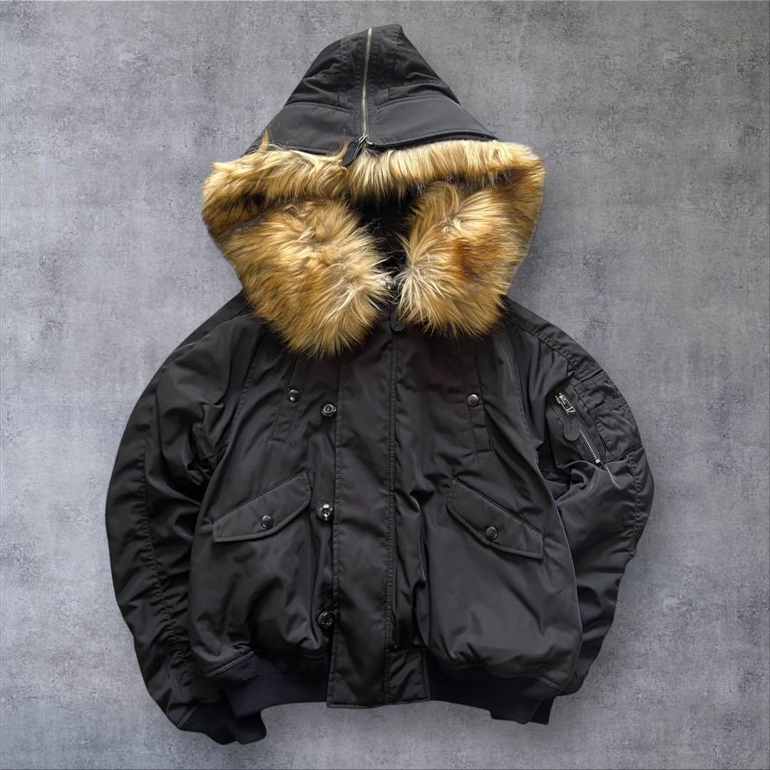 【美品】 マウジー N-2B フライトジャケット ブラック ファー付き y2k