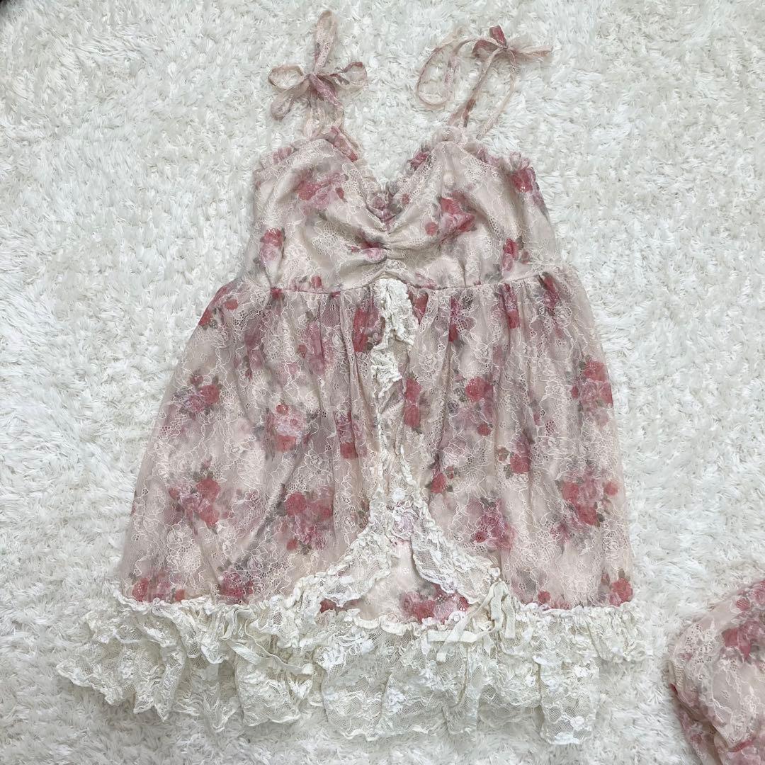 アクシーズファム ブーケレースキャミチュニック バルーンスカート セット