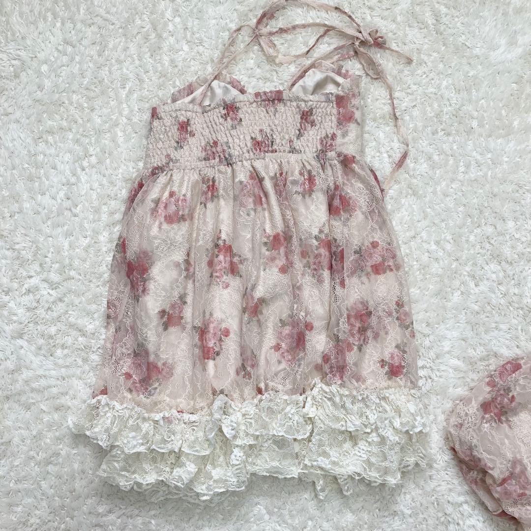 アクシーズファム ブーケレースキャミチュニック バルーンスカート セット