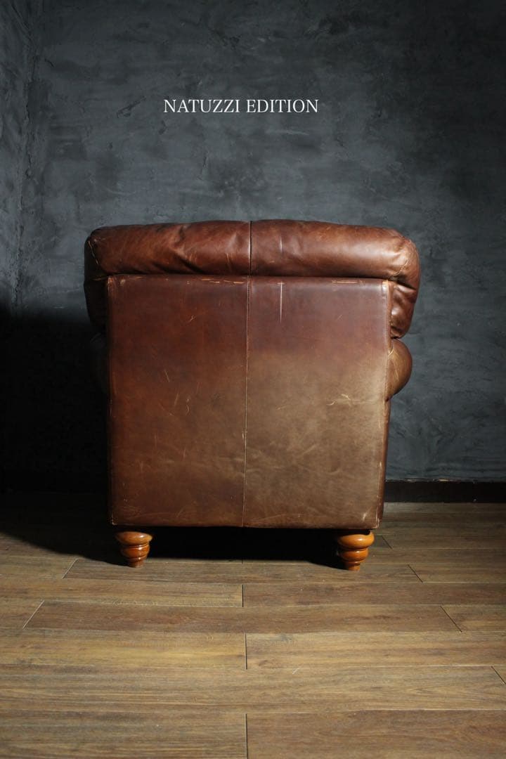 首都圏送無料〜　美　NATUZZI イタリア 本革　ヴィンテージ　ソファ　アーム