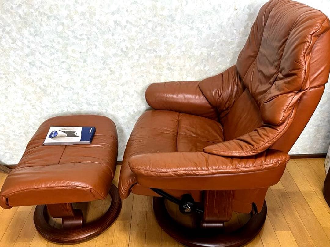 ば*ん様 EKORNES Stresslessレザー リクライニングチェアセット