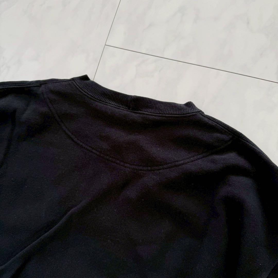 希少80s～90s【OLD GAP】スウェット・デカロゴ ◇黒・L・旧タグ　韓国