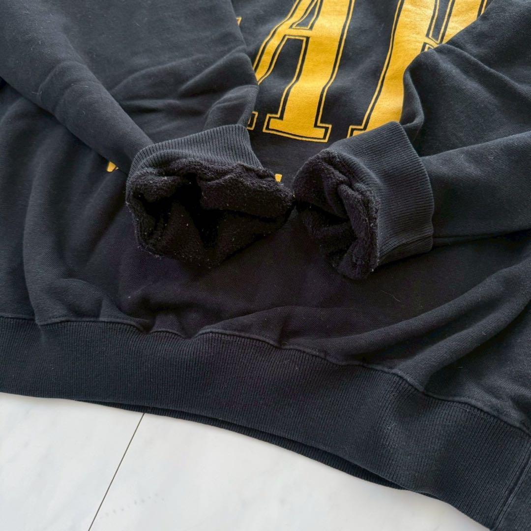 希少80s～90s【OLD GAP】スウェット・デカロゴ ◇黒・L・旧タグ　韓国