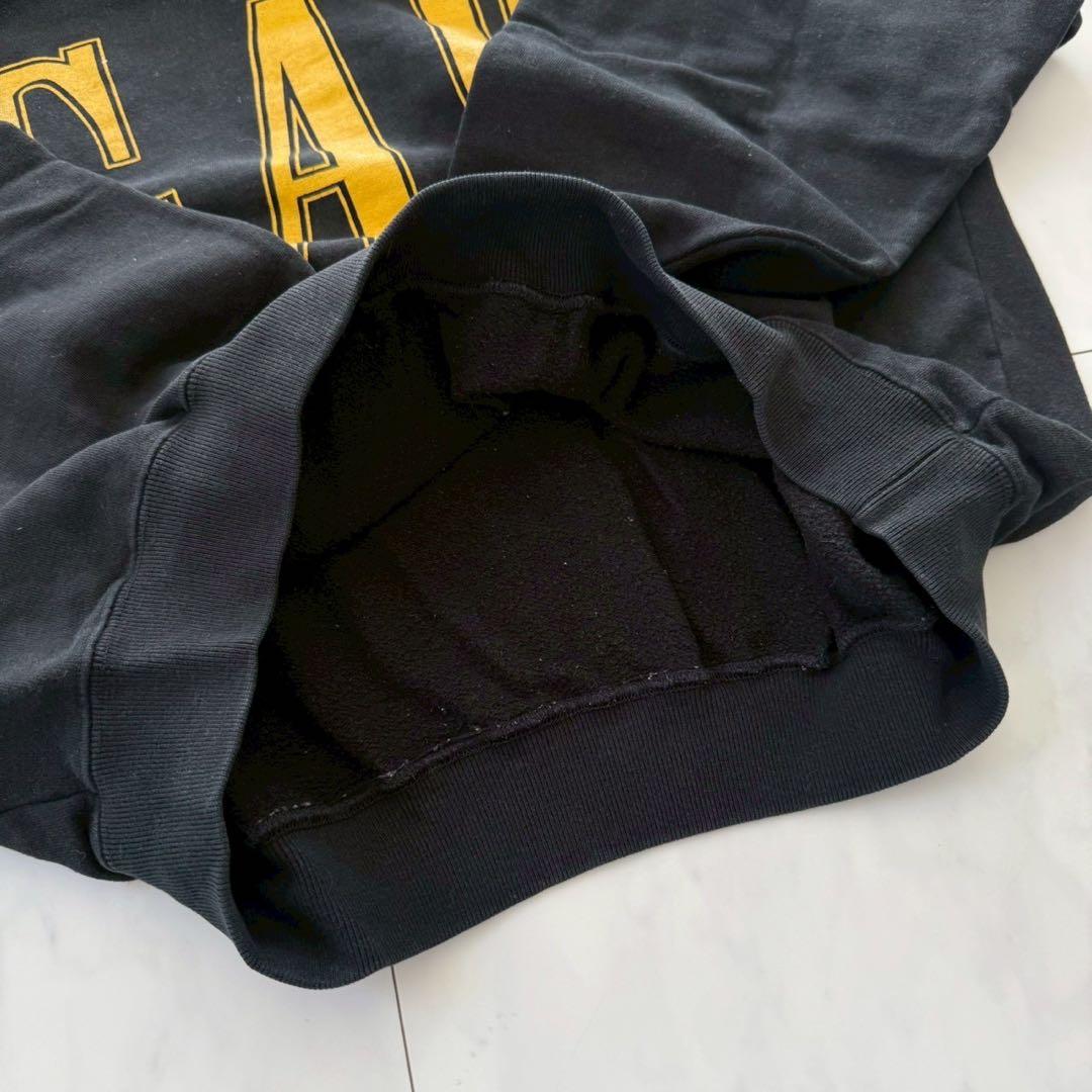 希少80s～90s【OLD GAP】スウェット・デカロゴ ◇黒・L・旧タグ　韓国