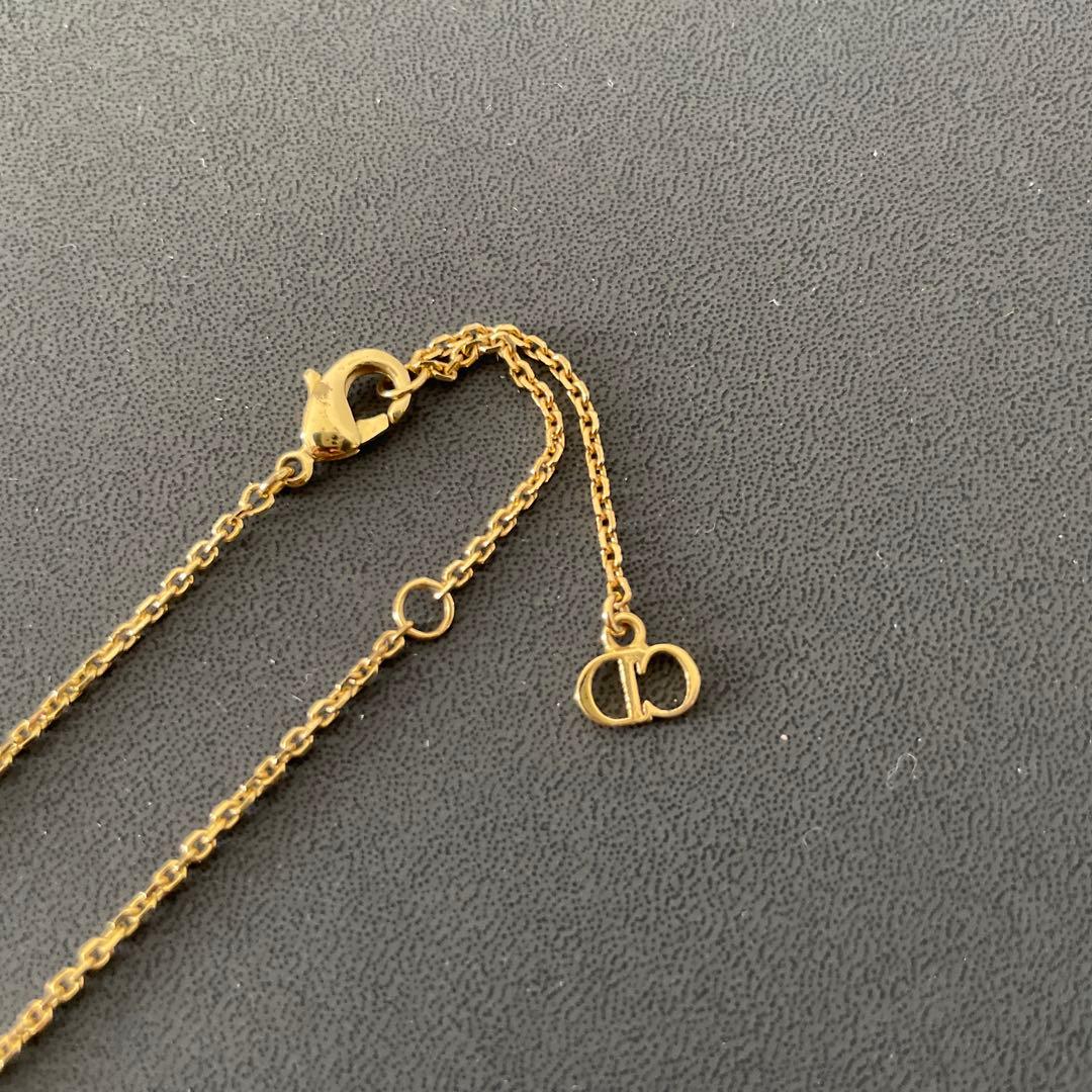 美品 Dior ネックレス Clair D Lune ラインストーン ゴールド