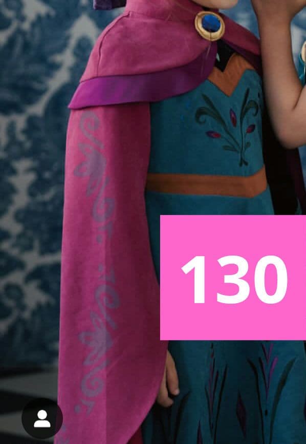 新品　130cm アナ雪　エルサ　ディズニー　バースデイ　ドレス　マント　コトリ