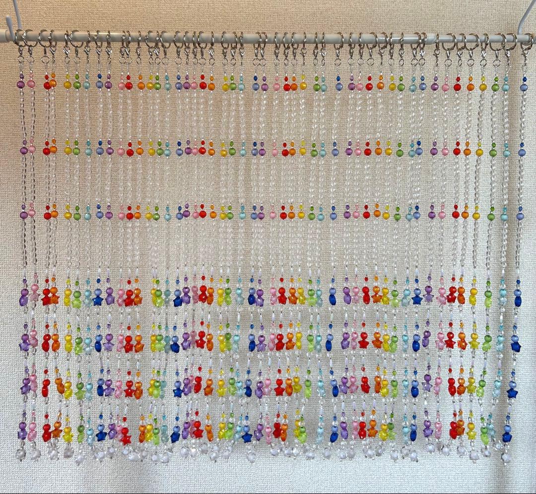 Tamaのれん　ビーズのれん　ビーズカーテン　星のビーズ　ビーズ