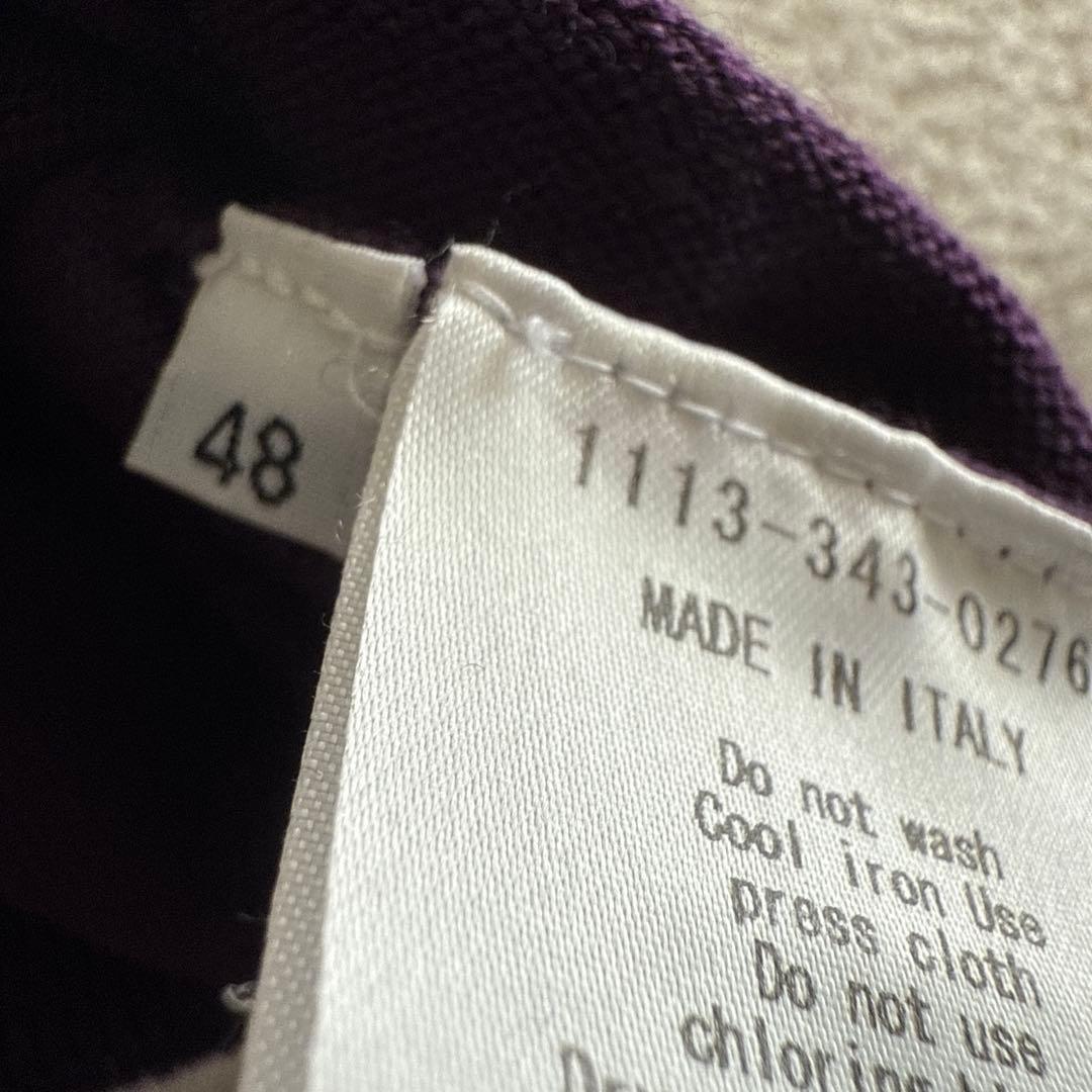 cruciani ウールニット セーター 48 パープル バーガンディ色