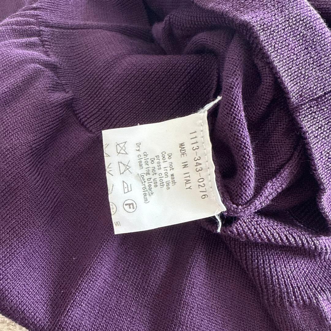 cruciani ウールニット セーター 48 パープル バーガンディ色