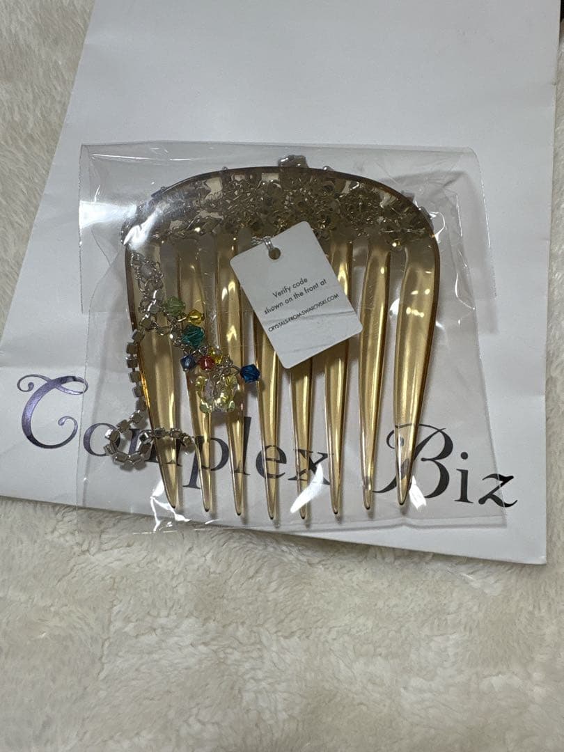 【新品未使用】コンプレックスビズ　スワロフスキー　ヘアコーム