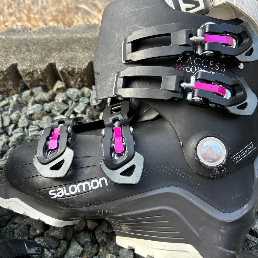 120 130cmスキー板 2 22から24ブーツ2 ストック、靴 他7点セット