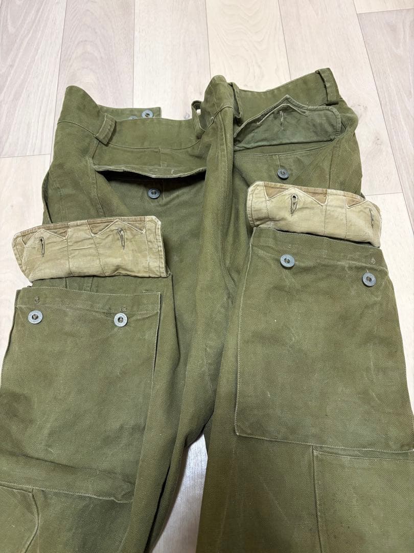 激レア　M47 前期型　カーゴパンツ　比翼 メタルボタン フランス軍　マルジェラ