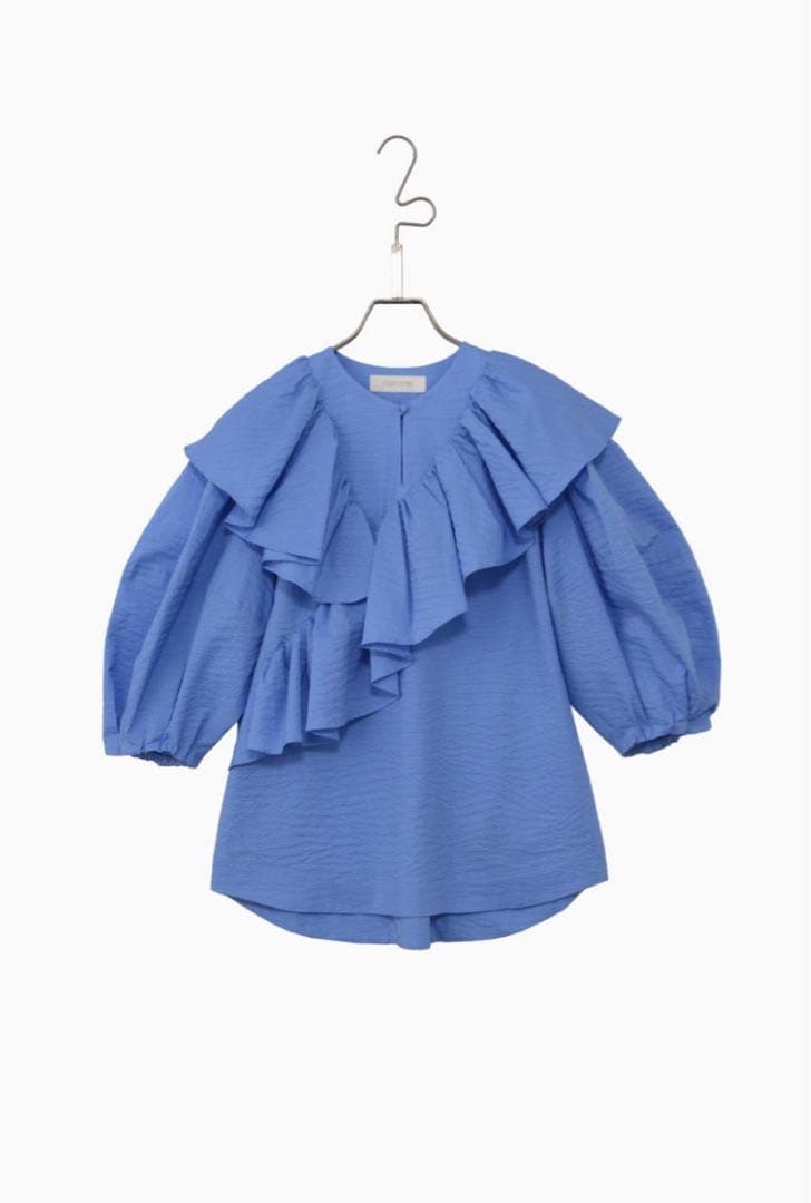 FORFORMO フォルフォルモ Frill Blouse ブルー38