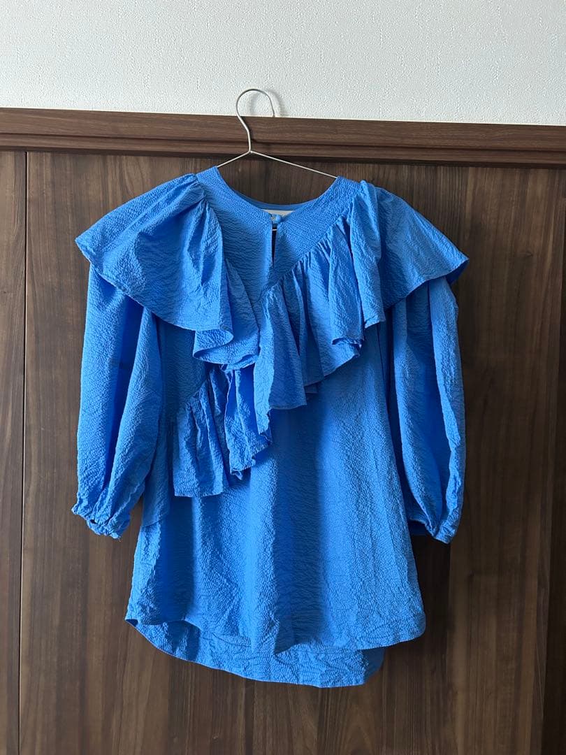 FORFORMO フォルフォルモ Frill Blouse ブルー38