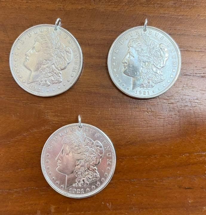 本物アメリカ銀貨 モルガン 1ドル ペンダント ネックレス ヘッド（トップ）