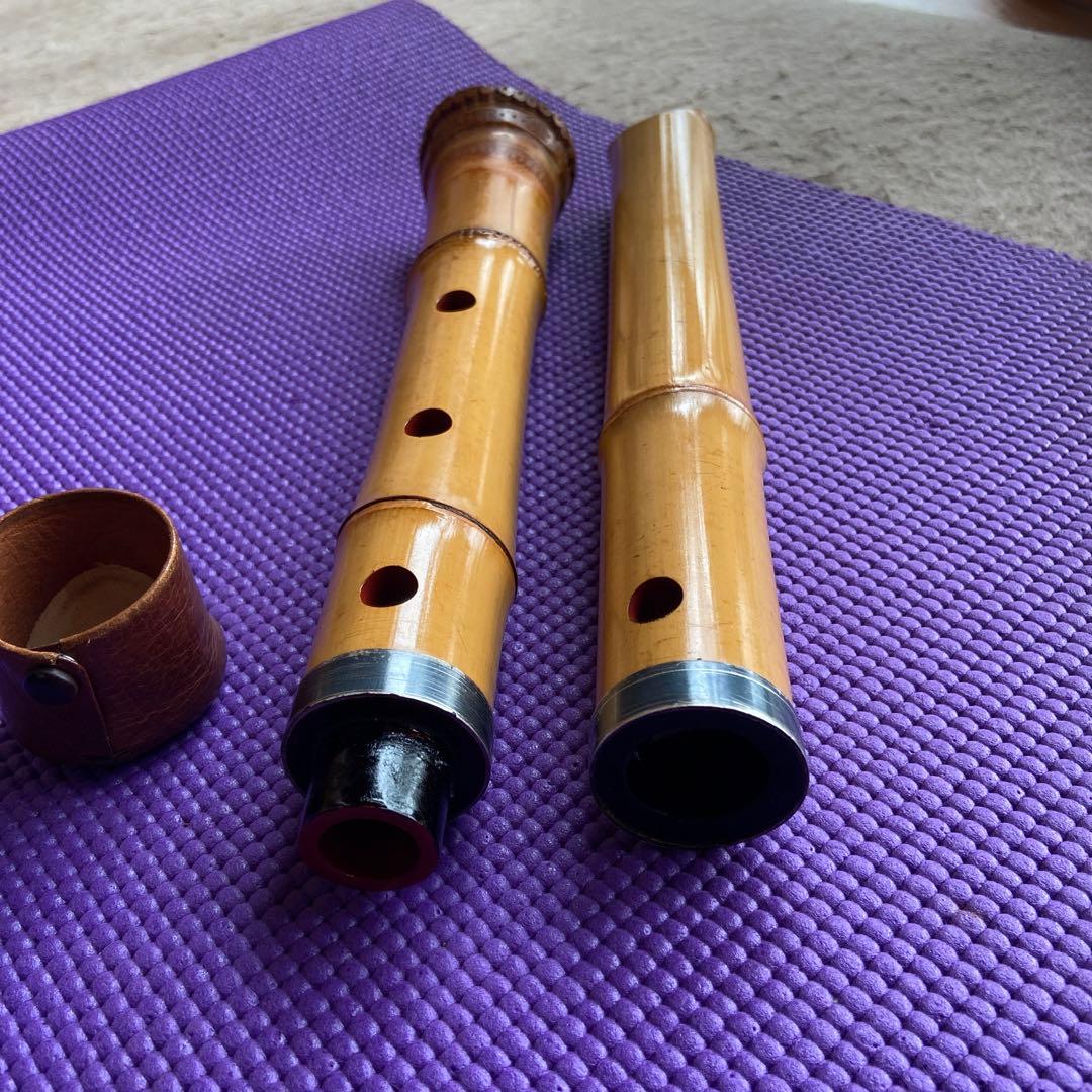 39 値下げ　尺八　一尺八寸管　唄口　白色　銘　保寿