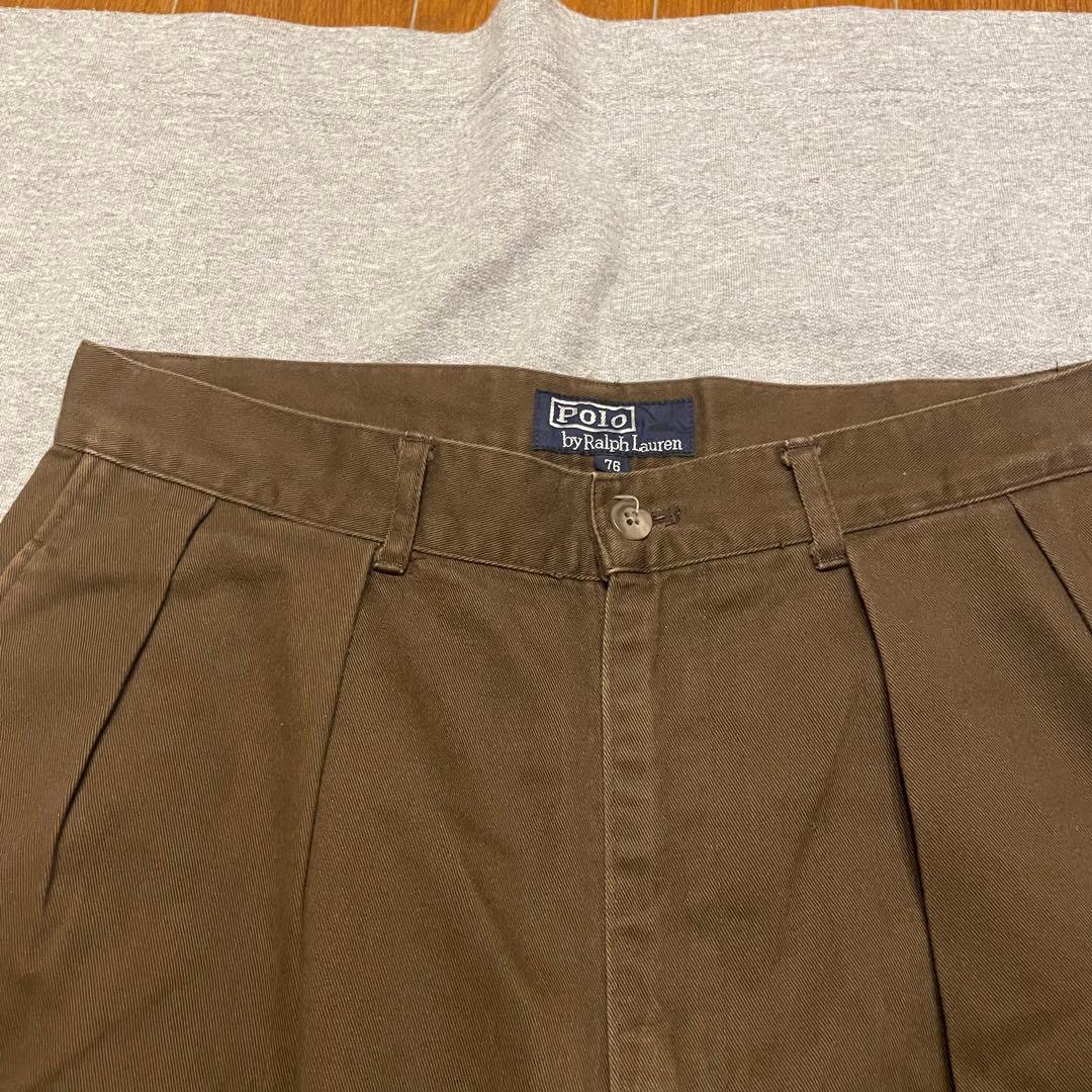 90s Ralph Lauren ラルフローレン　ポロチノ　 初期タグブラウン