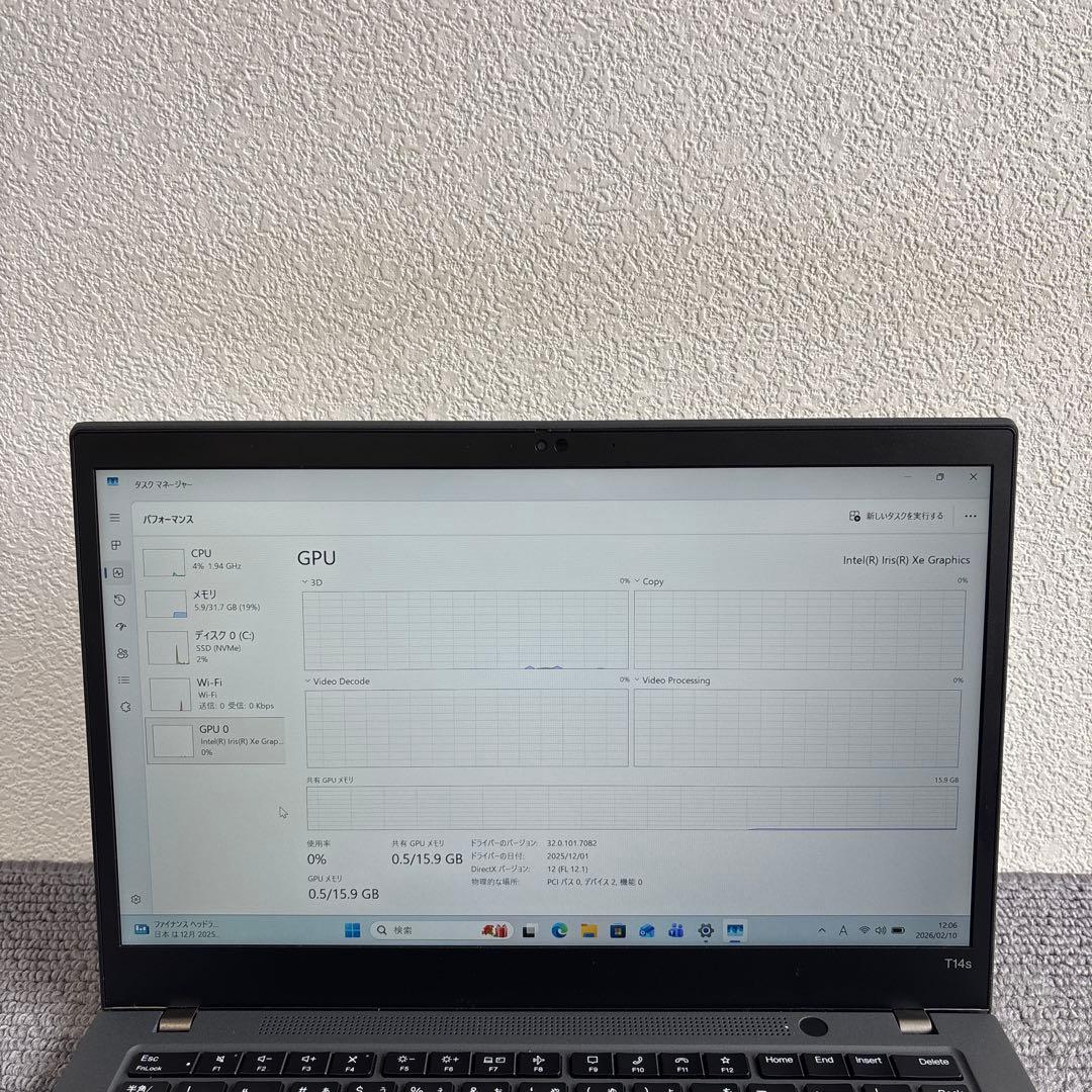 lenovo thinkpad T14s Gen 2 i7-1185G7タッチ