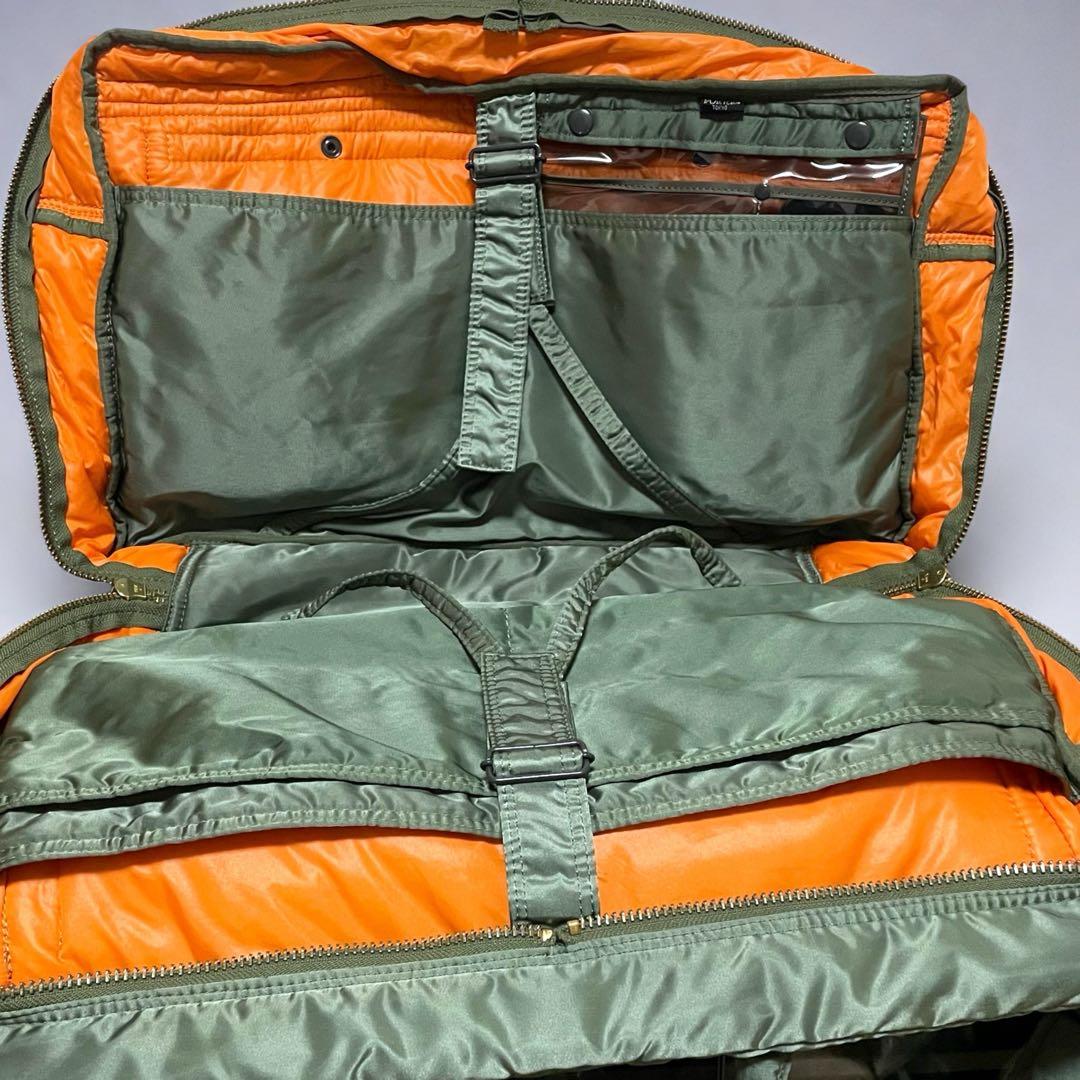 未使用級 旧型セージグリーン ポータータンカー2WAY特大ブリーフケース旅行