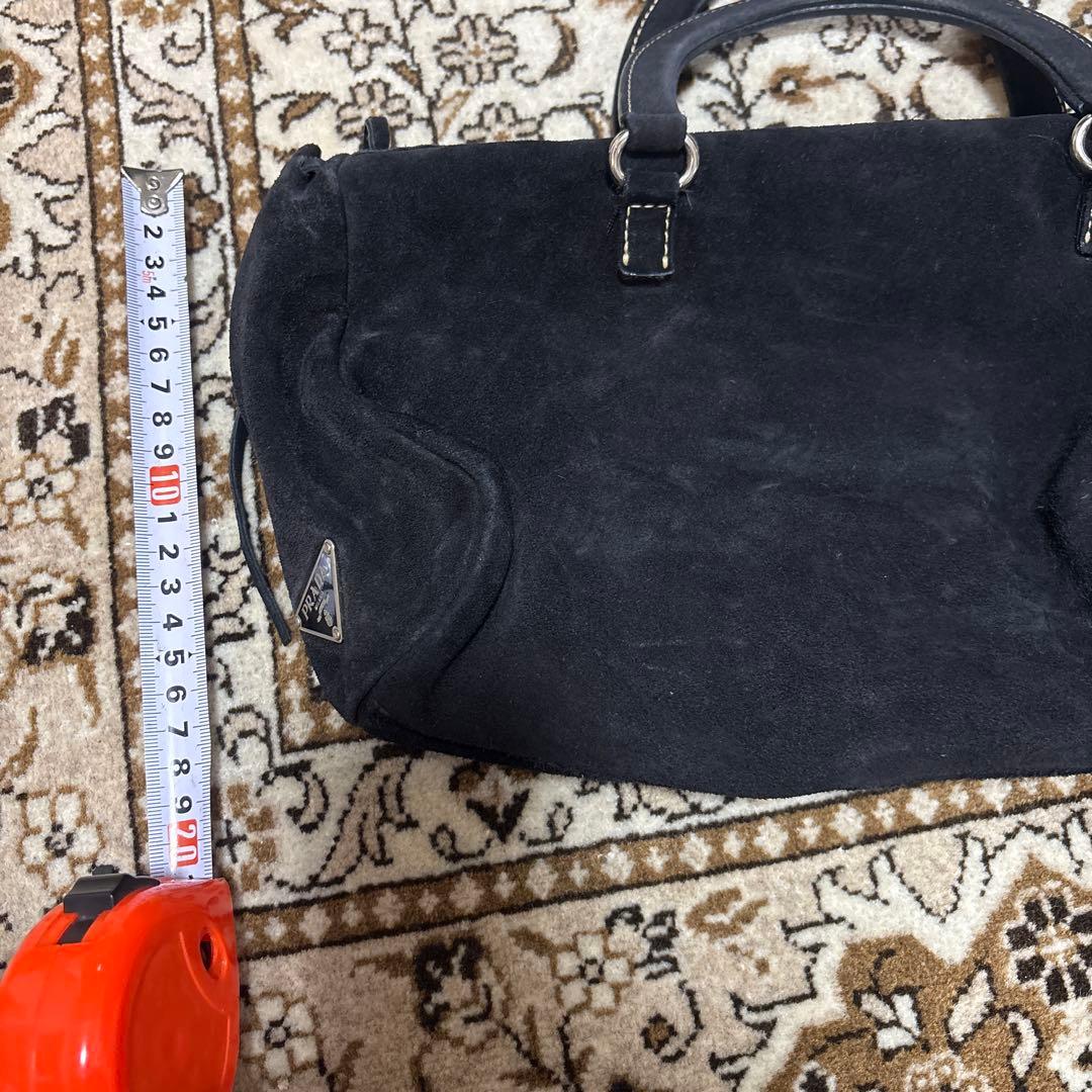 PRADA ブラック スエード バッグ