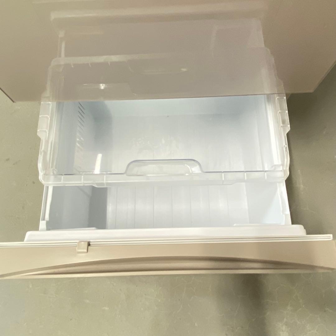 三菱チルドルーム搭載おしゃれグレージュガラスドア大型冷蔵庫　　都内発送無料