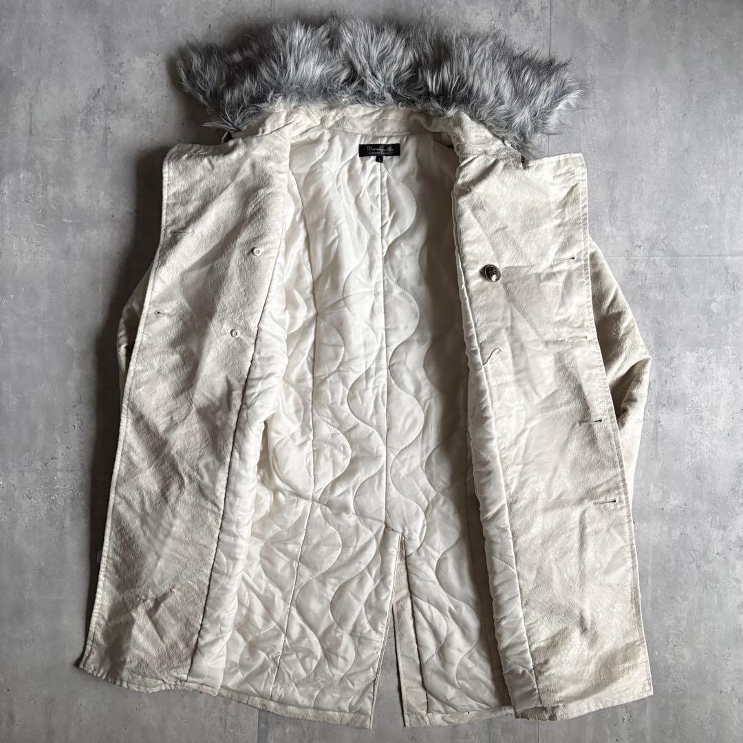 【00s archive】ファー付き　コート　蛇柄　y2k お兄系　ギャル男