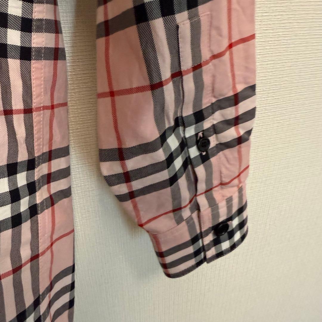 22SS 伊製 バーバリー レディース 長袖 シャツ ノバチェック柄 ピンク