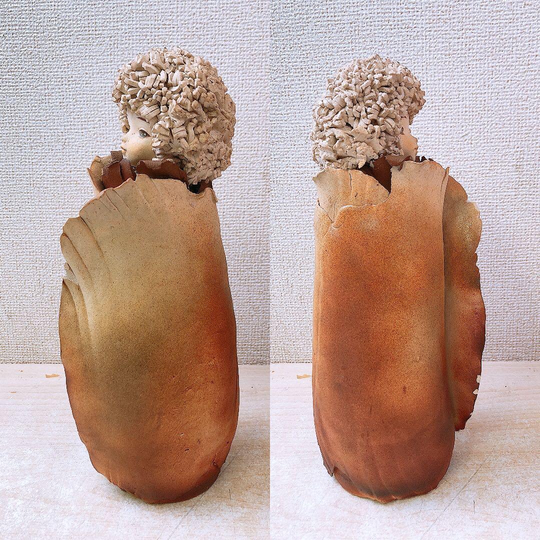 N*g様 ③竹内祥子 陶器作品 陶人形 森の精 ビスクドール アンティーク 置物