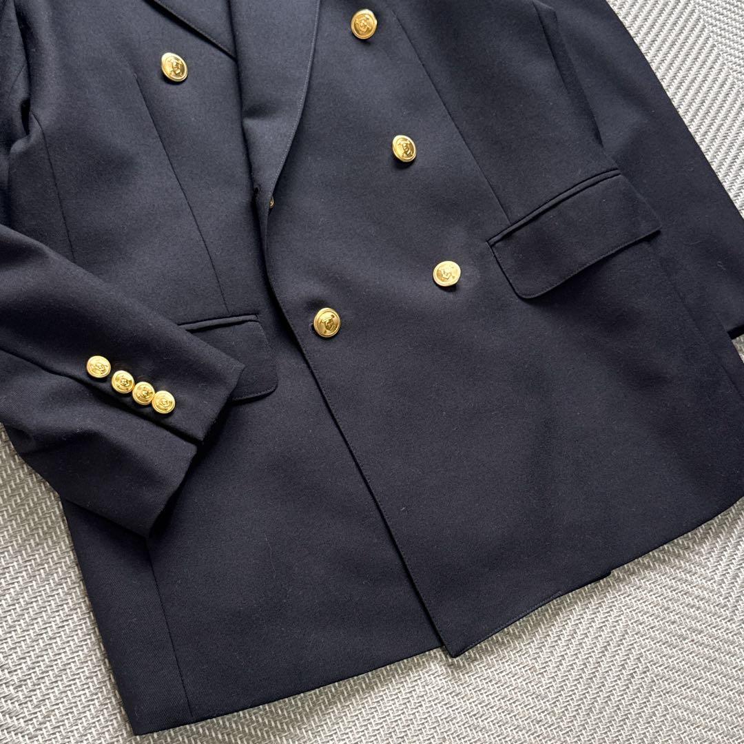 極美品 ラルフローレン CHAPS ダブルテーラードジャケット 金ボタン L
