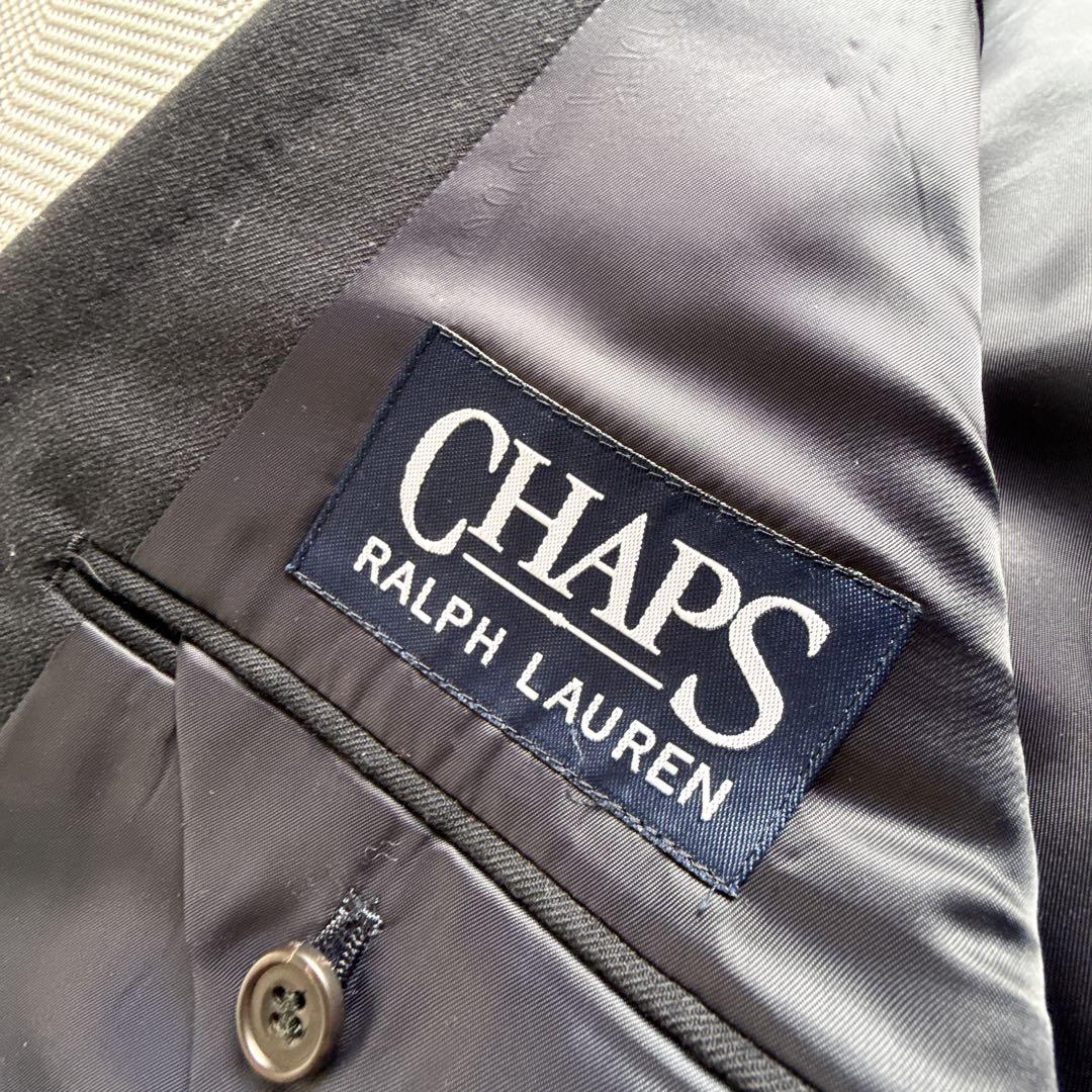 極美品 ラルフローレン CHAPS ダブルテーラードジャケット 金ボタン L
