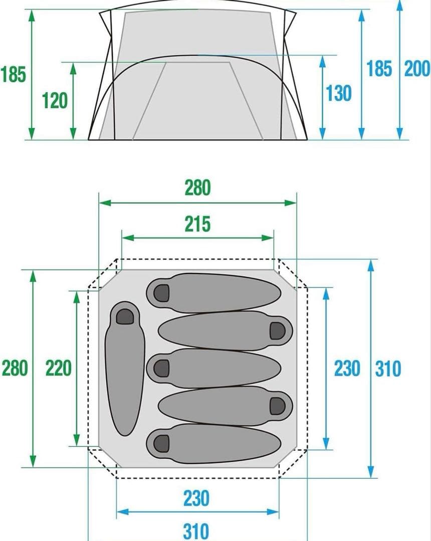 ノースフェイス エバベース6 フットプリント付き 専用ペグ無し