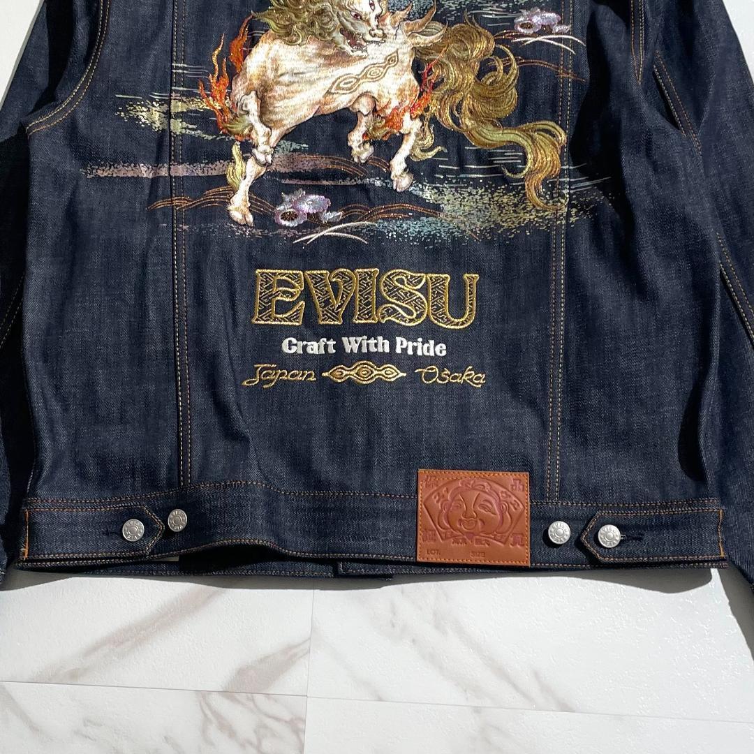 25ss　エヴィス EVISU　白沢刺繍　デニムジャケット　リラックスフィット