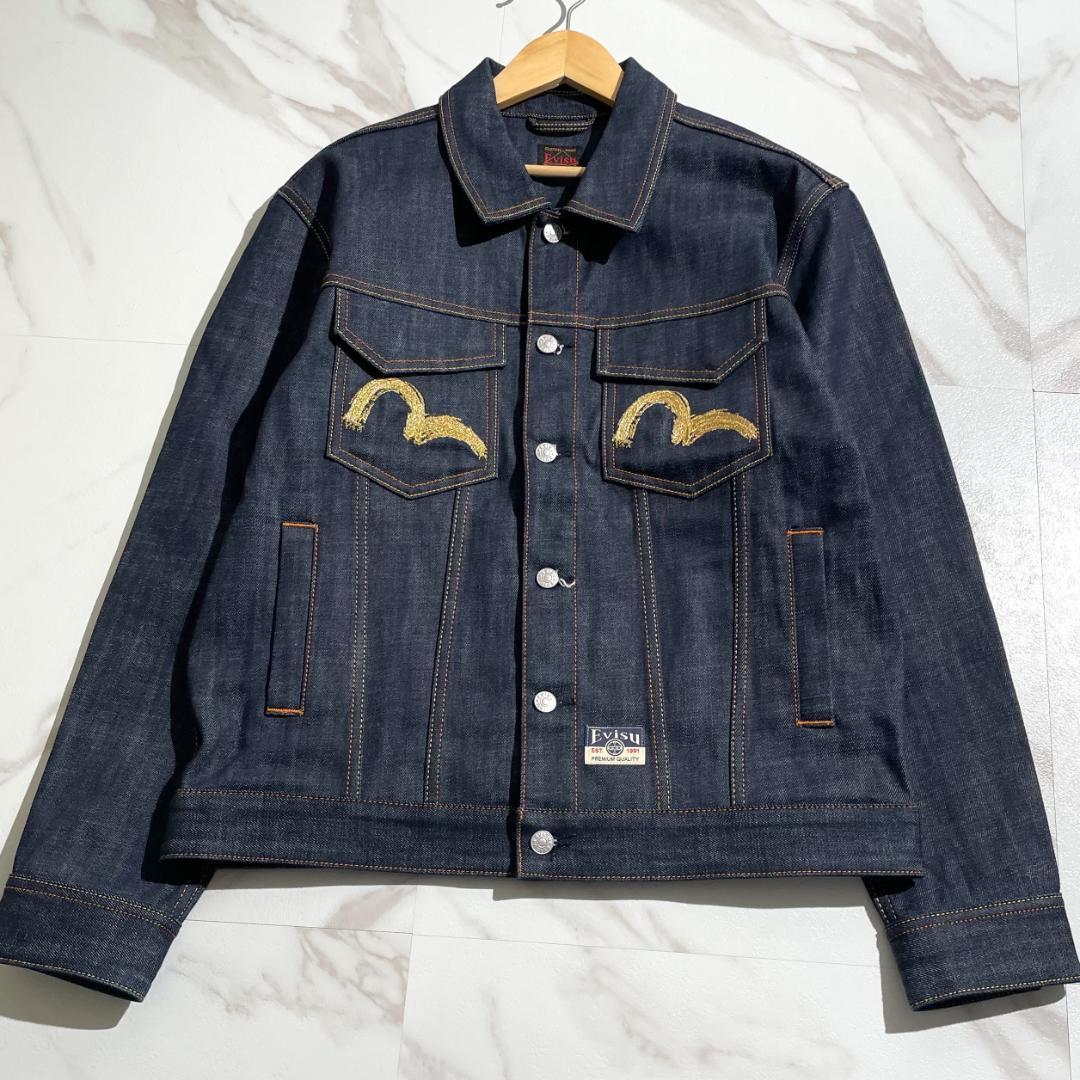 25ss　エヴィス EVISU　白沢刺繍　デニムジャケット　リラックスフィット