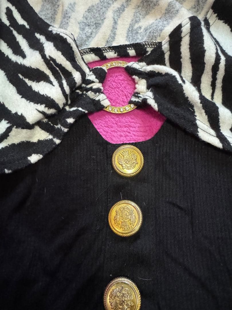 d.i.a. ゼブラ柄フリル長袖トップス