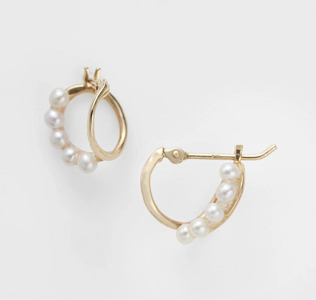 agete アガット　K10パールピアス　片耳