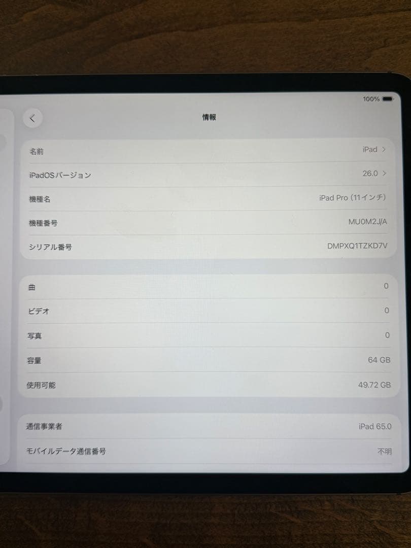 iPad pro 11インチ 64GB 2018年 Apple Pencil付き