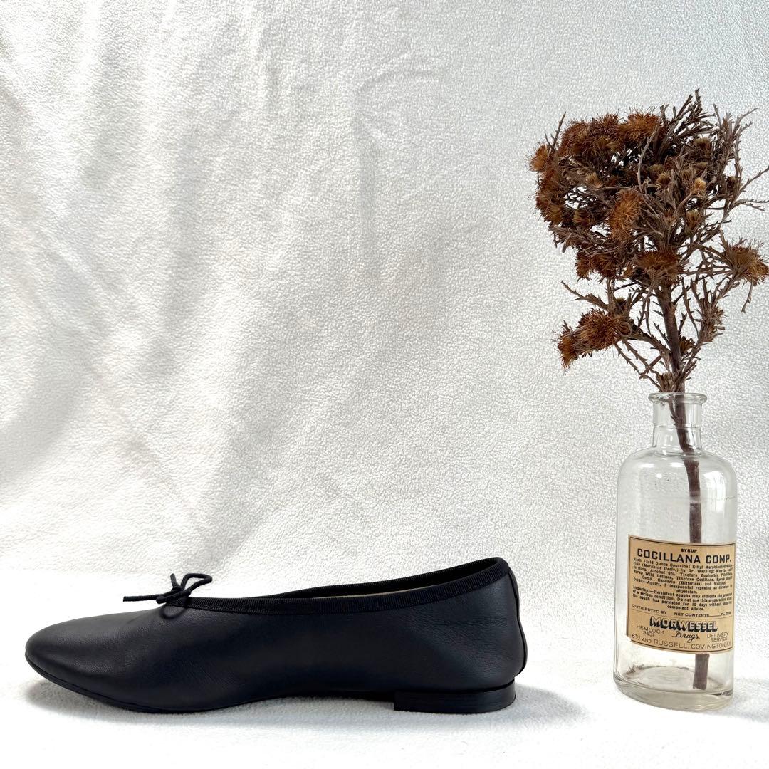 極美品・箱付✨レペット リルー バレエフラット レザー ブラック 37