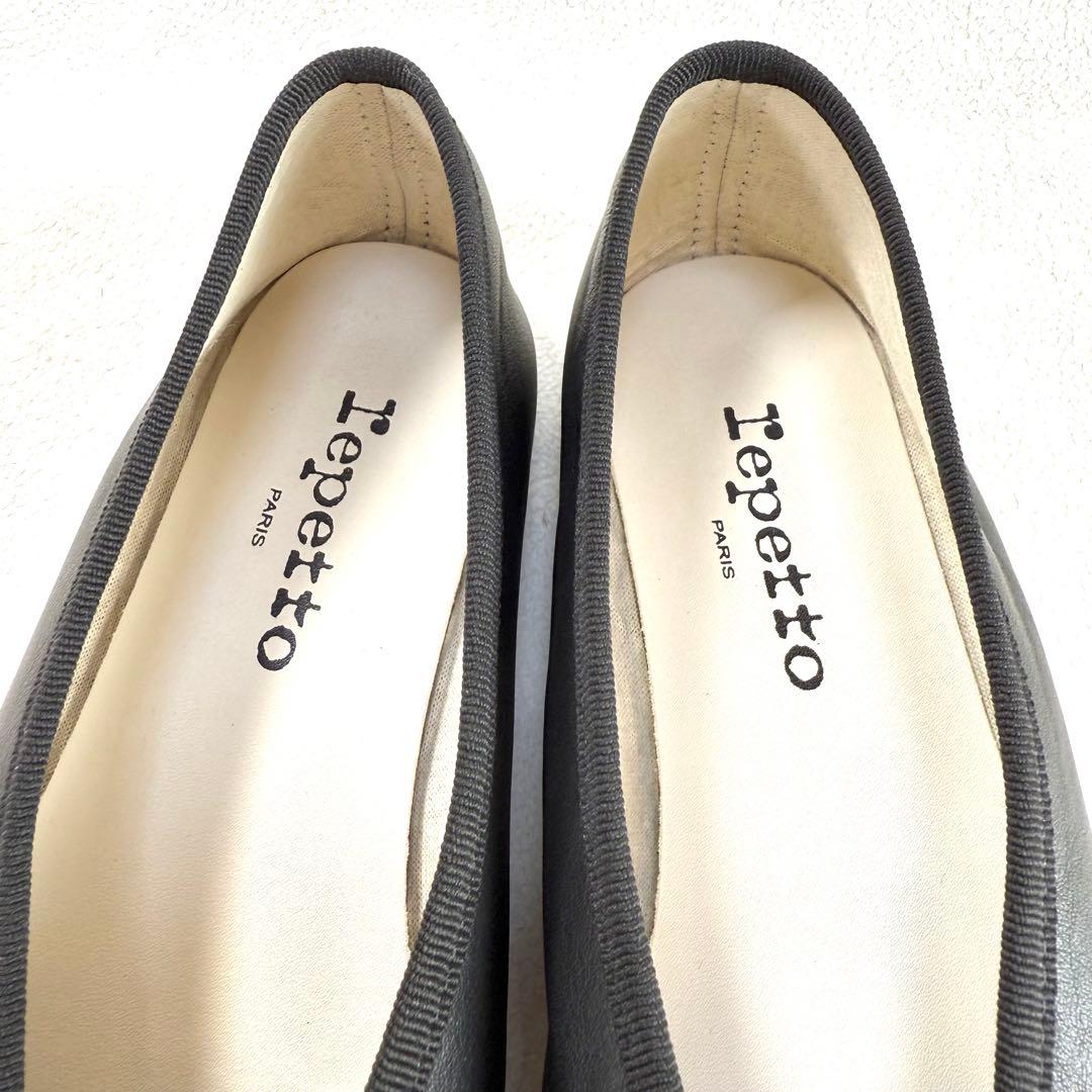 極美品・箱付✨レペット リルー バレエフラット レザー ブラック 37