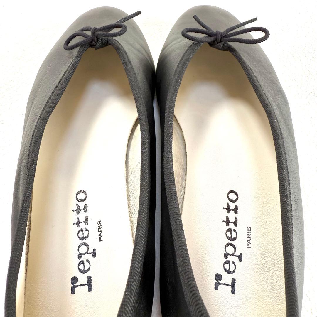 極美品・箱付✨レペット リルー バレエフラット レザー ブラック 37