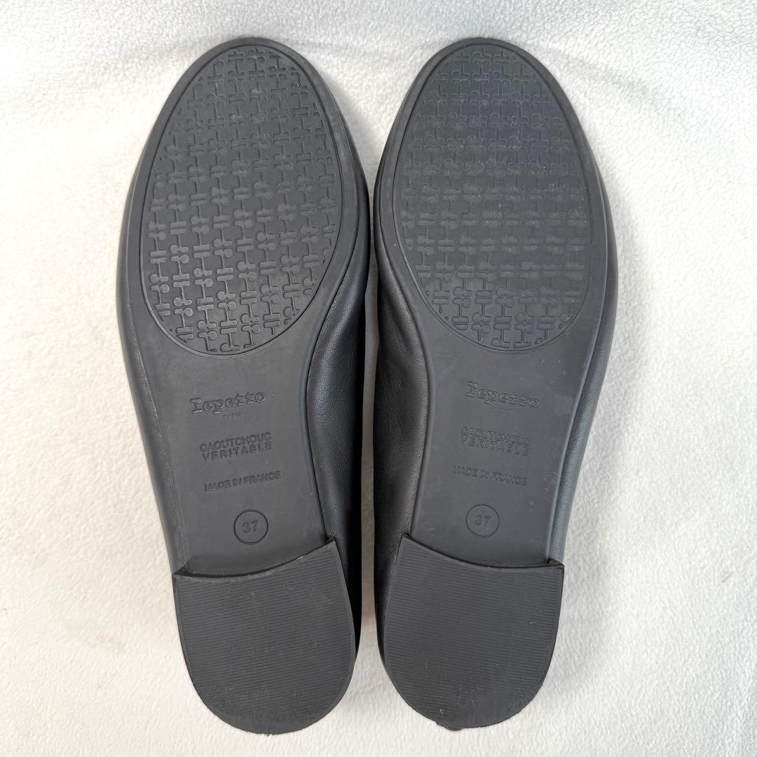 極美品・箱付✨レペット リルー バレエフラット レザー ブラック 37