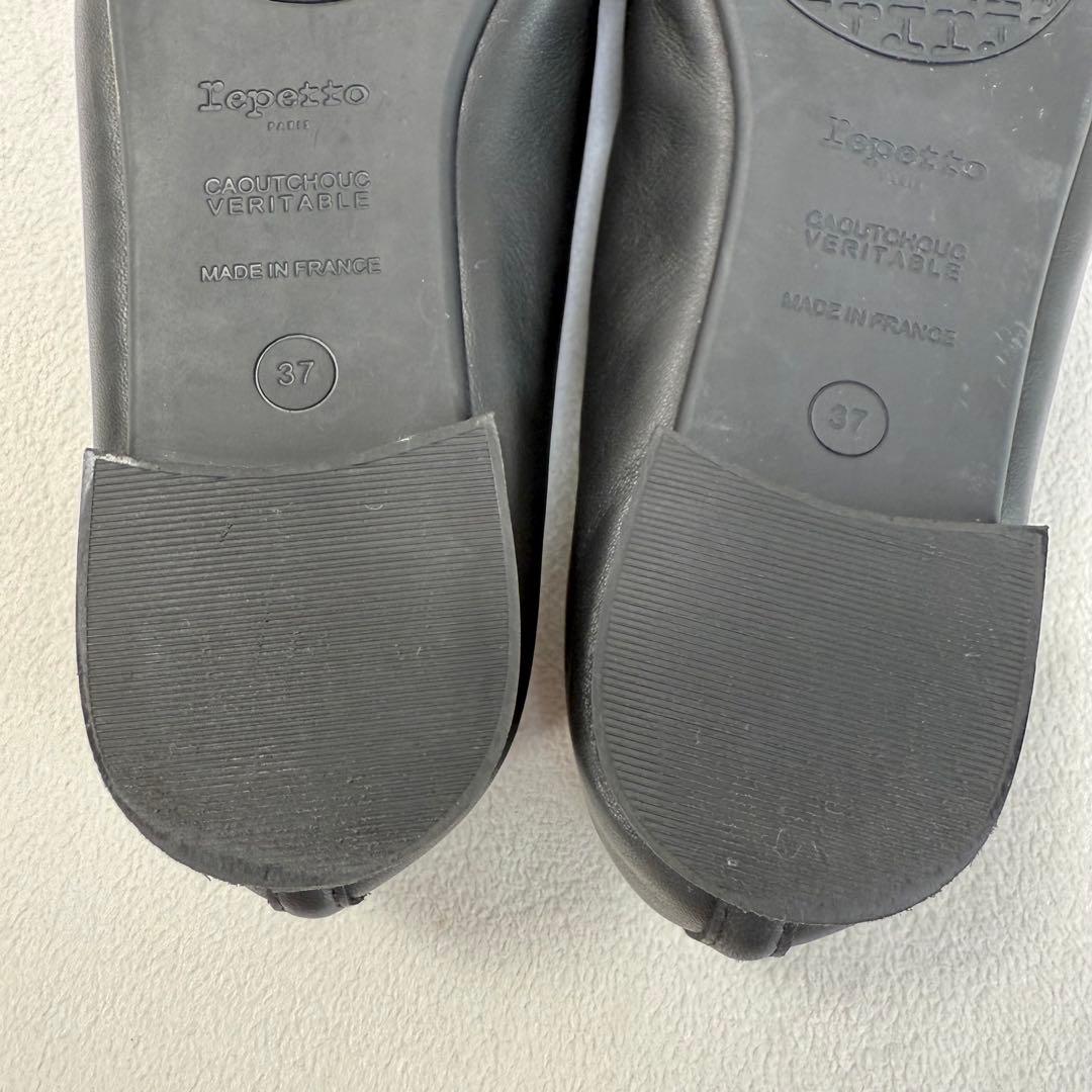 極美品・箱付✨レペット リルー バレエフラット レザー ブラック 37