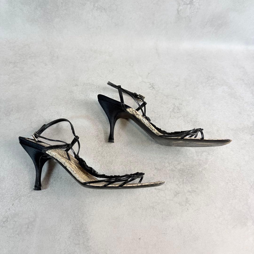 靴 Prada Python T-Strap Sandals 37 1/2