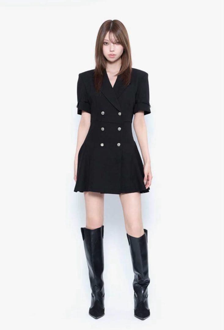 THEREDTHREAD Sパネル ジャケット ドレス ミニ Freeサイズ