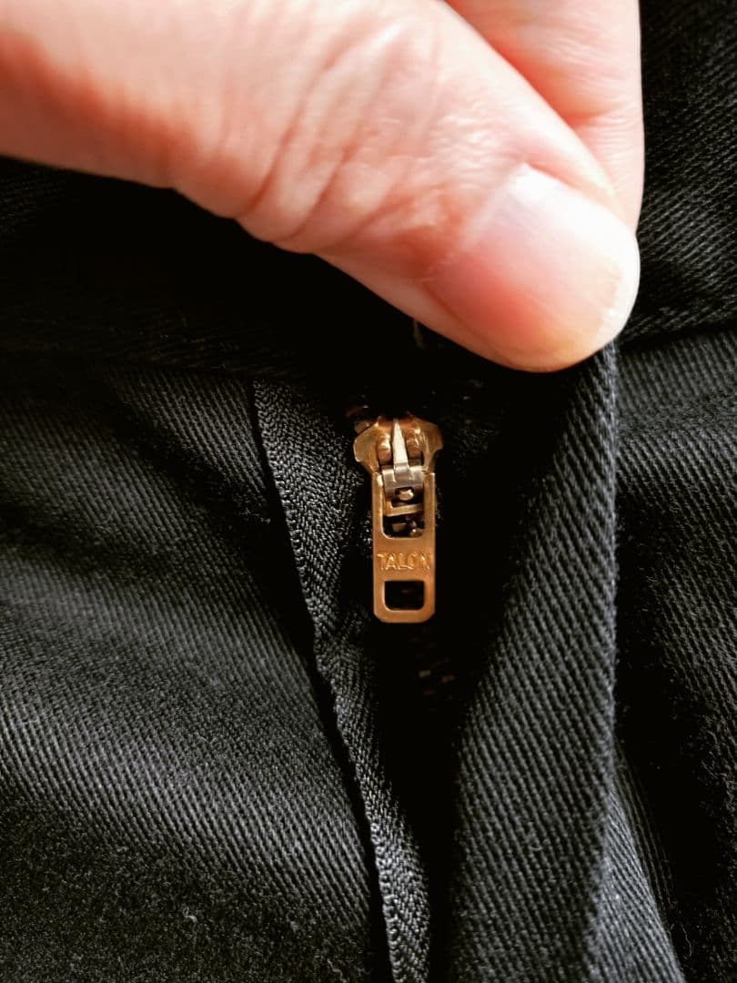 90年代　USA製 ディッキーズ　真っ黒　黒　ブラック　タロンジップ　カーハート