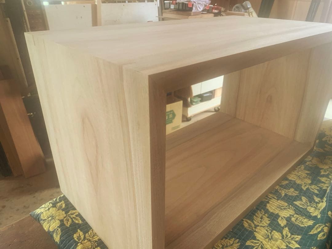 ☆Aya,☆ロ型(楠、無塗装)無垢家具キャビネット製作●確認