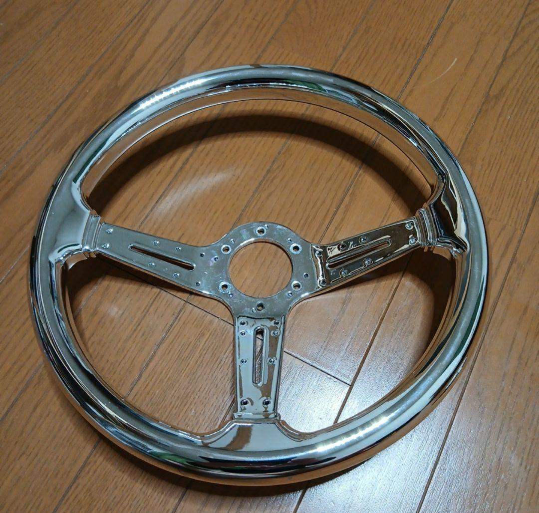 希少 レア フルメッキ ステアリング ディープ Φ34 メッキ ホーンボタン付き